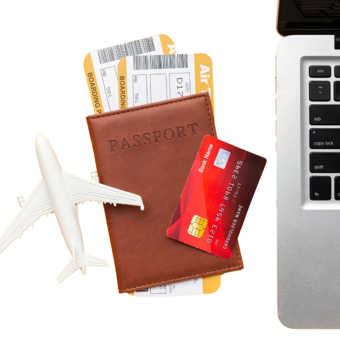 Student visa documents and passport for studying in Australia